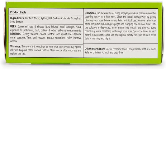 Natural nasal rinse allergy relief xylitol saline spray pack of 4