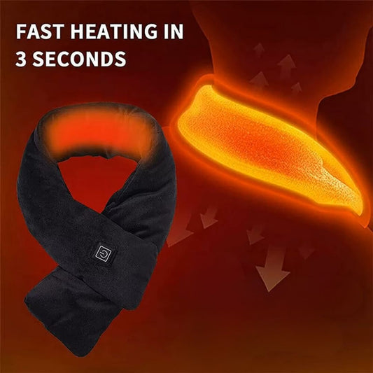 Quick heating electric scarf with graphene technology for instant cold relief.