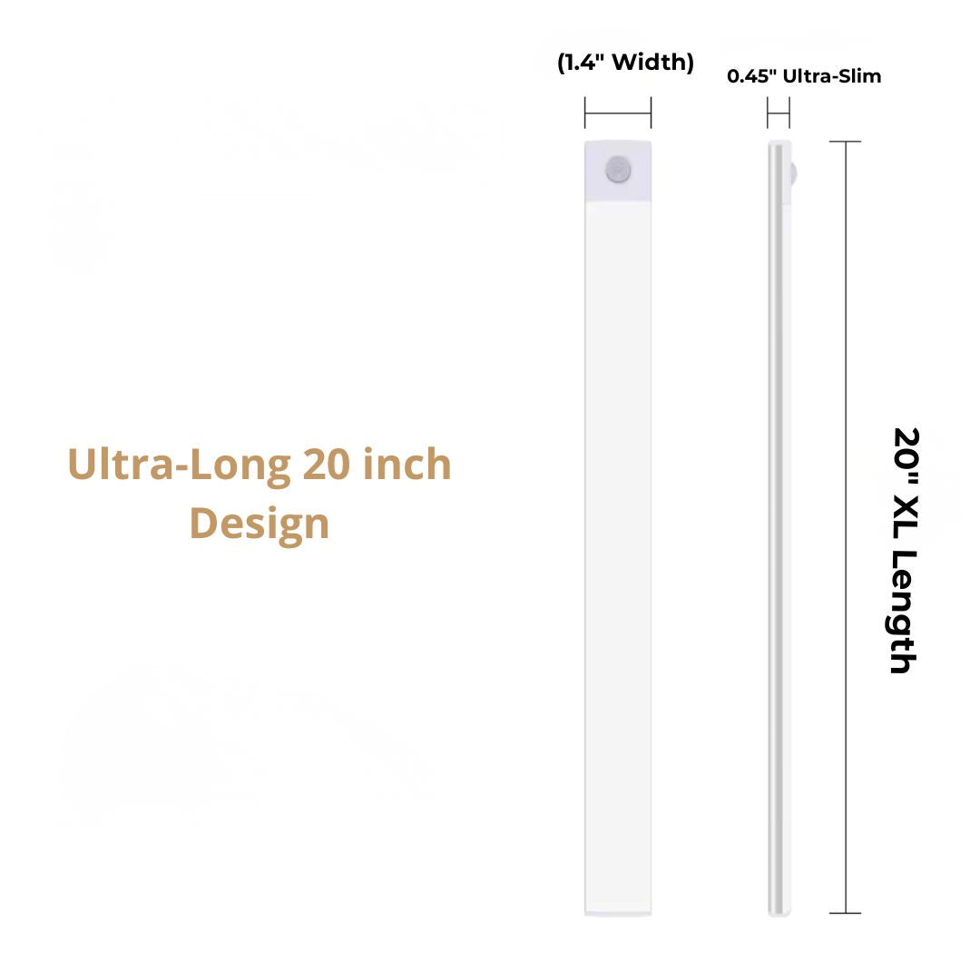 Dimensions of ultra-slim 20 inch LED light bar silver edition.