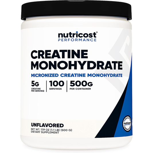 Creatine Monohydrate Micronized Powder 500G, 5000Mg per Serv (5G) - 100 Servings, 17.9 Oz