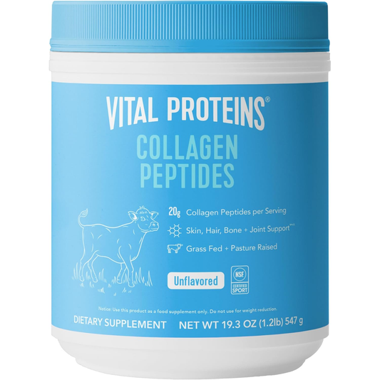 Collagen Peptides Powder - Grass Fed Collagen Peptides for Hair, Nail, Skin, Bone & Joint Health, Unflavored, 27 Servings