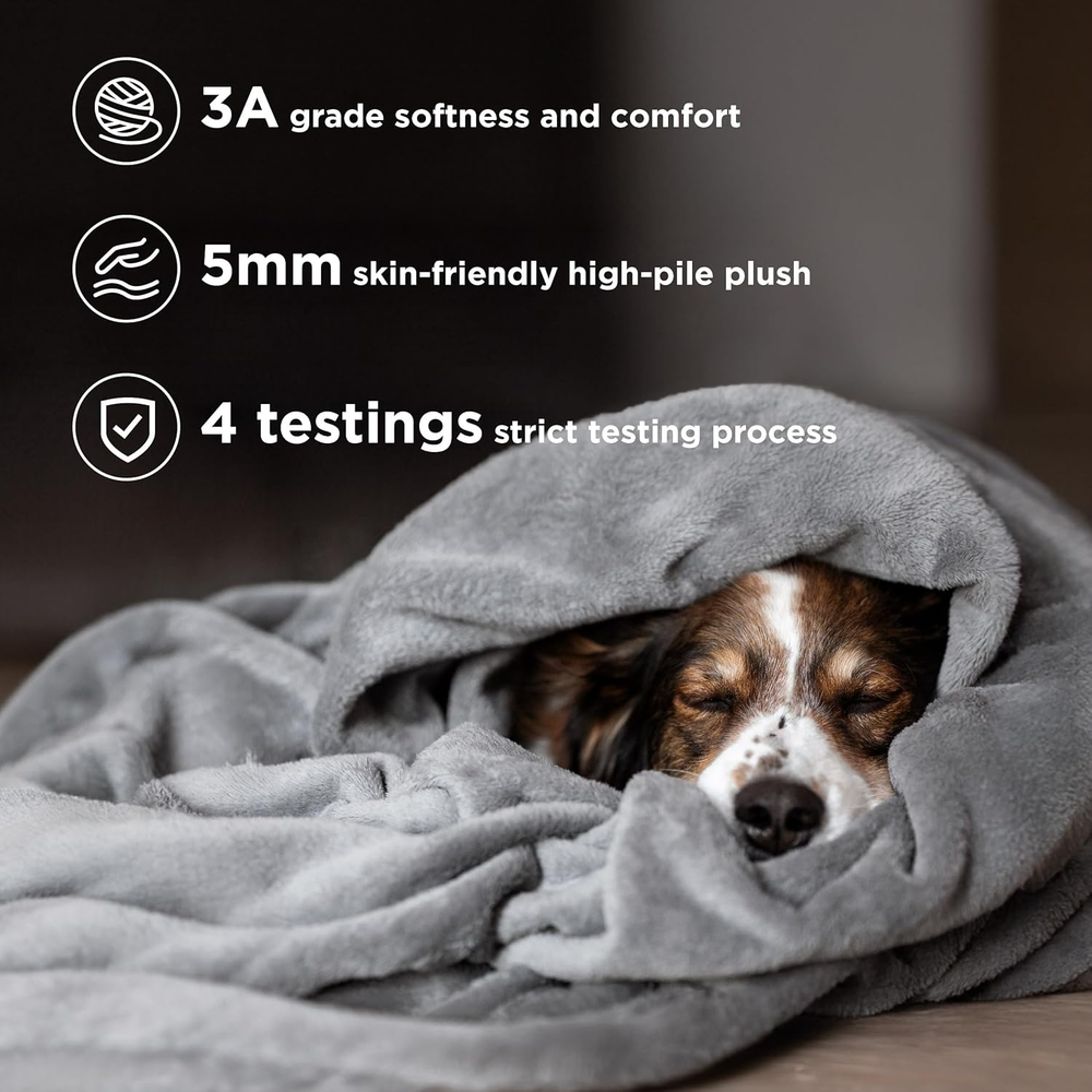 Gentlesoft Fleece King Size Blankets for Bed Grey - Soft Lightweight Plush Cozy Fuzzy Luxury Warm Winter Blanket Microfiber, Room Home Decor Gifts for Women and Men, 108X90 Inches