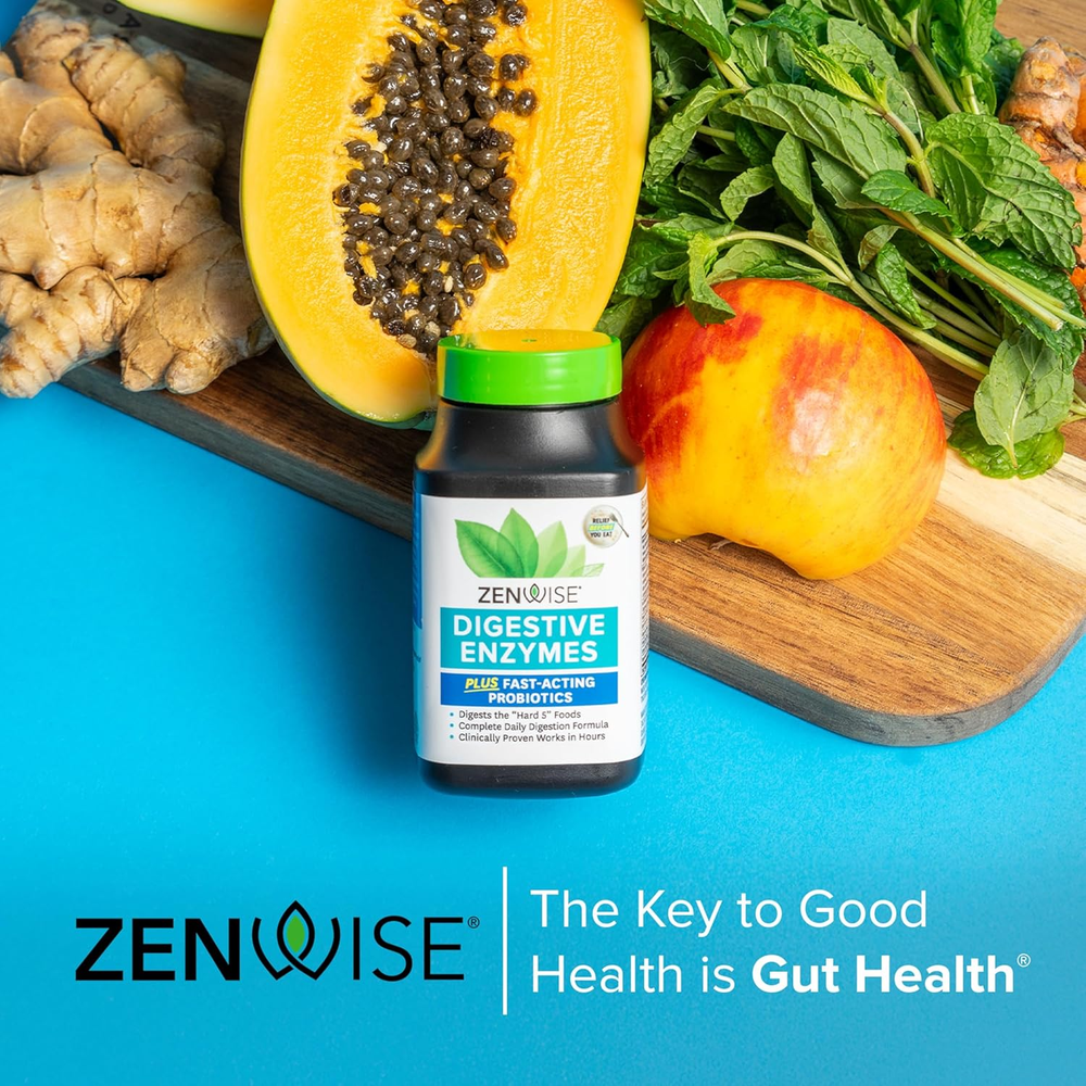 Digestive Enzymes for Gut Health & Bloating Relief - Multi Enzymes Digestion Supplement with Probiotics, Bromelain & Papaya for Digestive Health Support - Men & Women - 100 Count