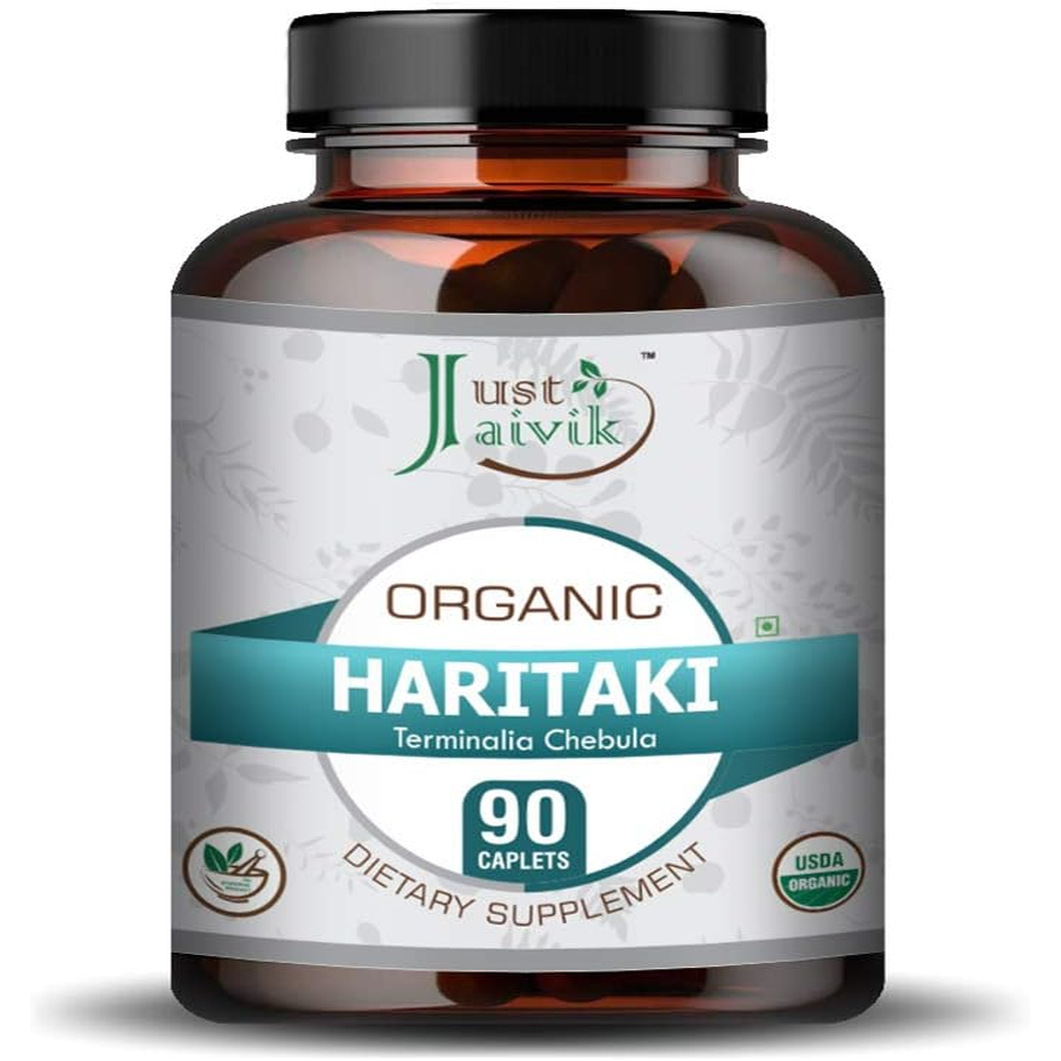 Organic Haritaki (Terminalia Chebula) - 750Mg (90 Tablets) | Dietary Supplements for Detoxification & Rejuvenation for Vata