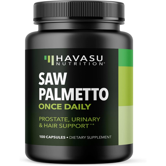 Saw Palmetto for Men Prostate Health Supplement to Promote Urinary Tract Function - 500Mg per Serving - 100 Count - DHT Blocker Hair Vitamin - Vegan, Non-Gmo Capsules, over 3 Month Supply