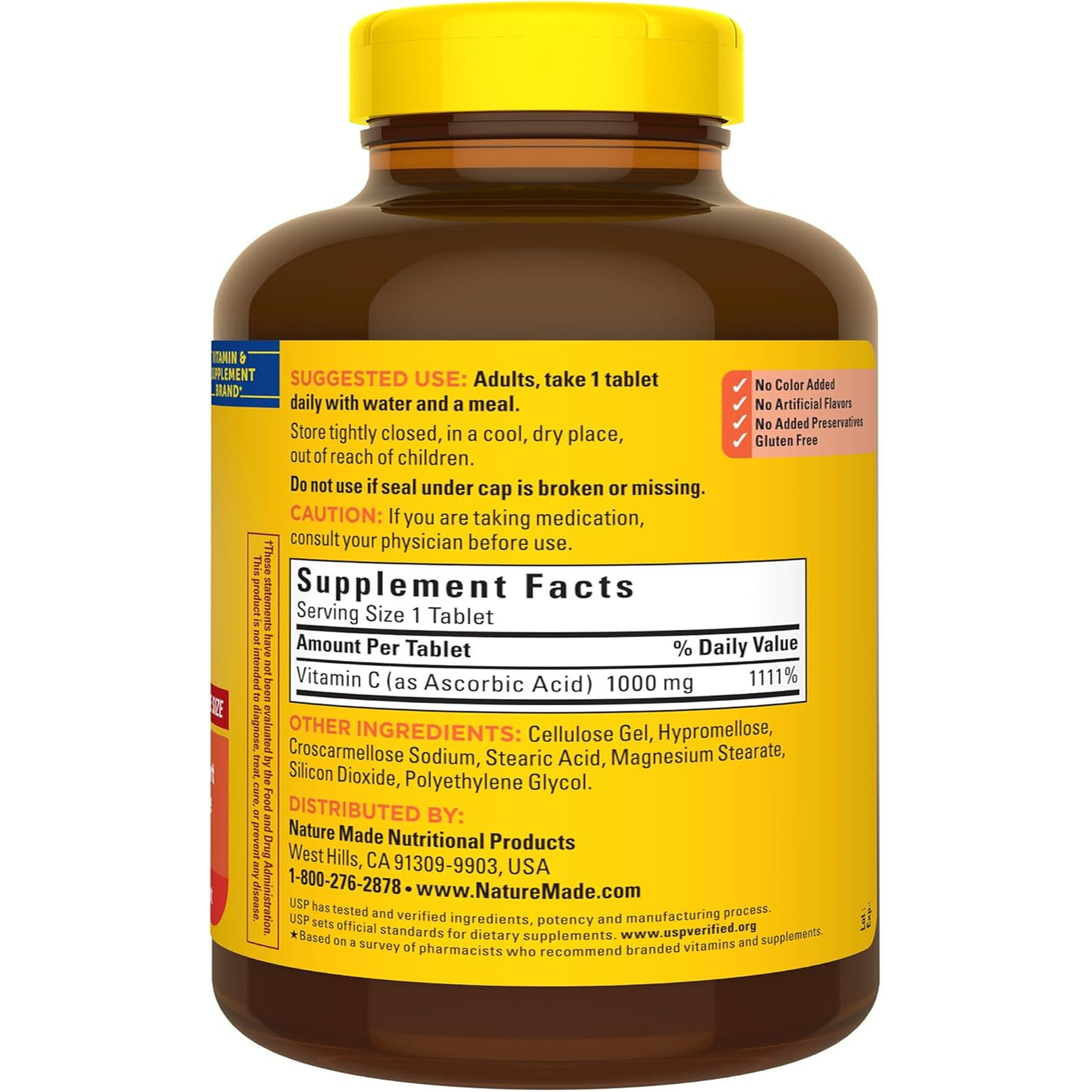 300 Tablets - Extra Strength Vitamin C 1000 Mg, Dietary Supplement for Immune Support, 300 Day Supply