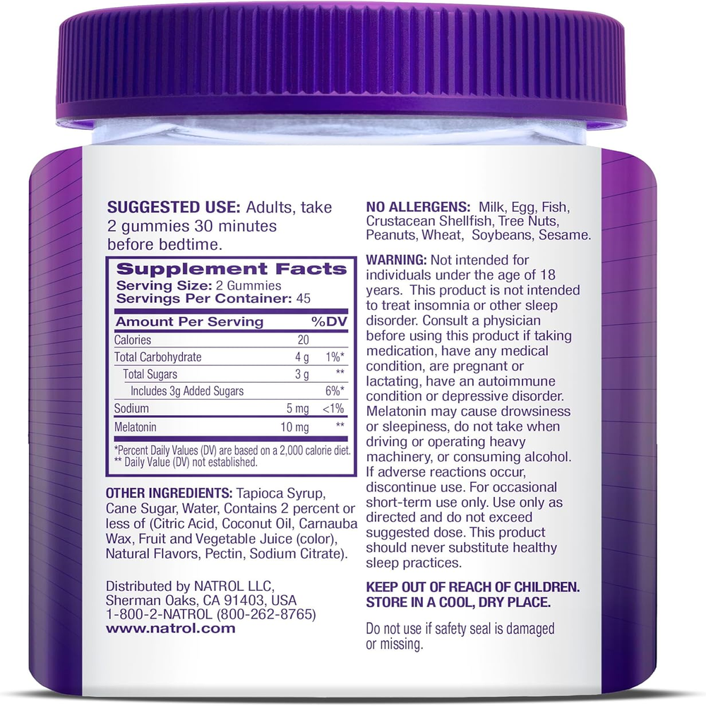 Melatonin Gummies, Sleep Support, 90 Strawberry-Flavored Adult Melatonin Gummies, 10 Mg Sleep Aids for Adults