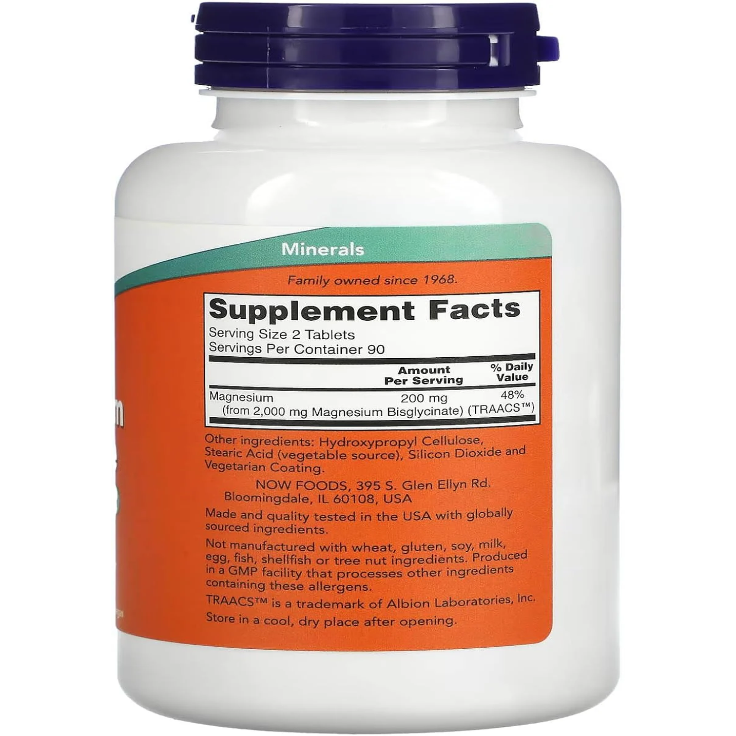 NOW - Magnesium Glycinate 100 Mg, Nervous System Support, 180 Tablets