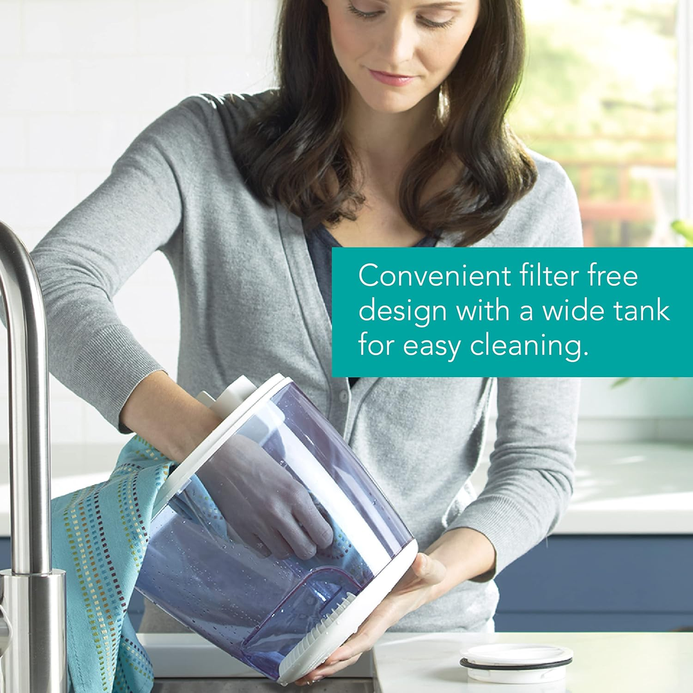 Filter-Free Ultrasonic Humidifier. #1 Brand Recommended by Pediatricians*. 1.2 Gal Ultrasonic Cool Mist Humidifier for Medium to Large Bedrooms, Kids Rooms, and More. Use with  Vapopads.