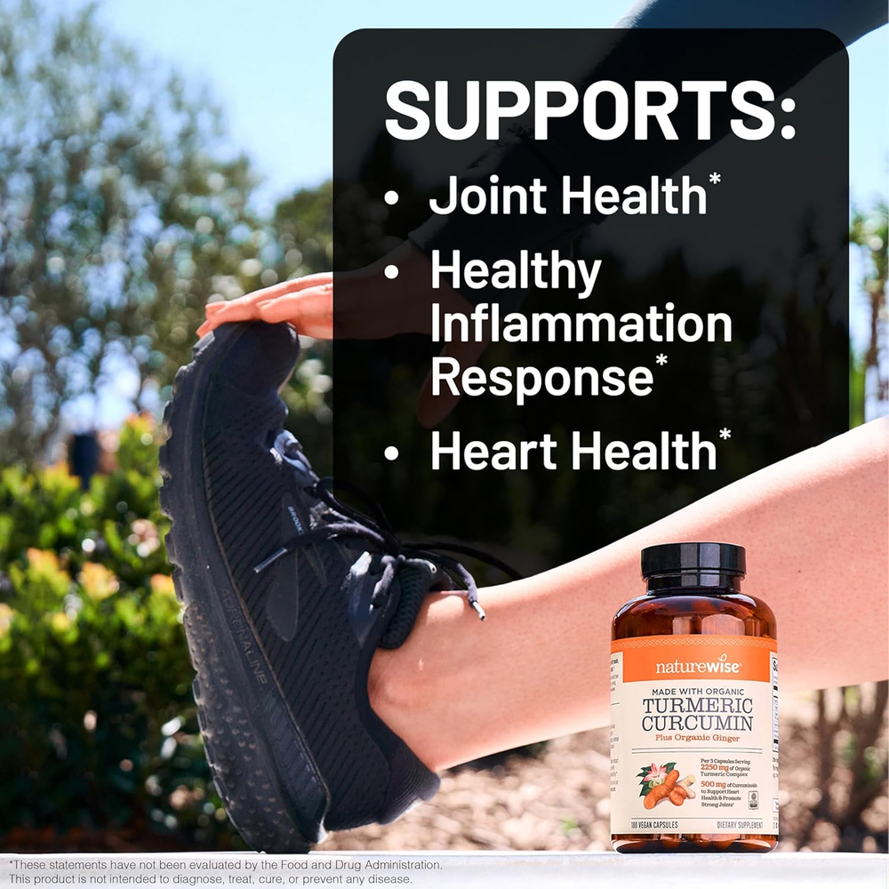 Curcumin Turmeric 2250Mg - 95% Curcuminoids & Bioperine Black Pepper Extract for Advanced Absorption - Daily Joint and Immune Health Support - Vegan, Non-Gmo, 180 Count[60-Day Supply]