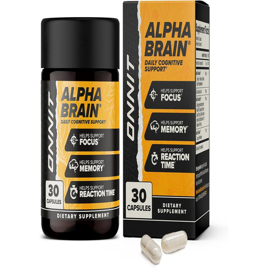 Alpha Brain Nootropic Brain Supplement for Men & Women | Memory, Mental Clarity & Cognitive Improvement | Focus Capsules with L-Theanine, Vitamin B6 & Phosphatidylserine (30 Count)