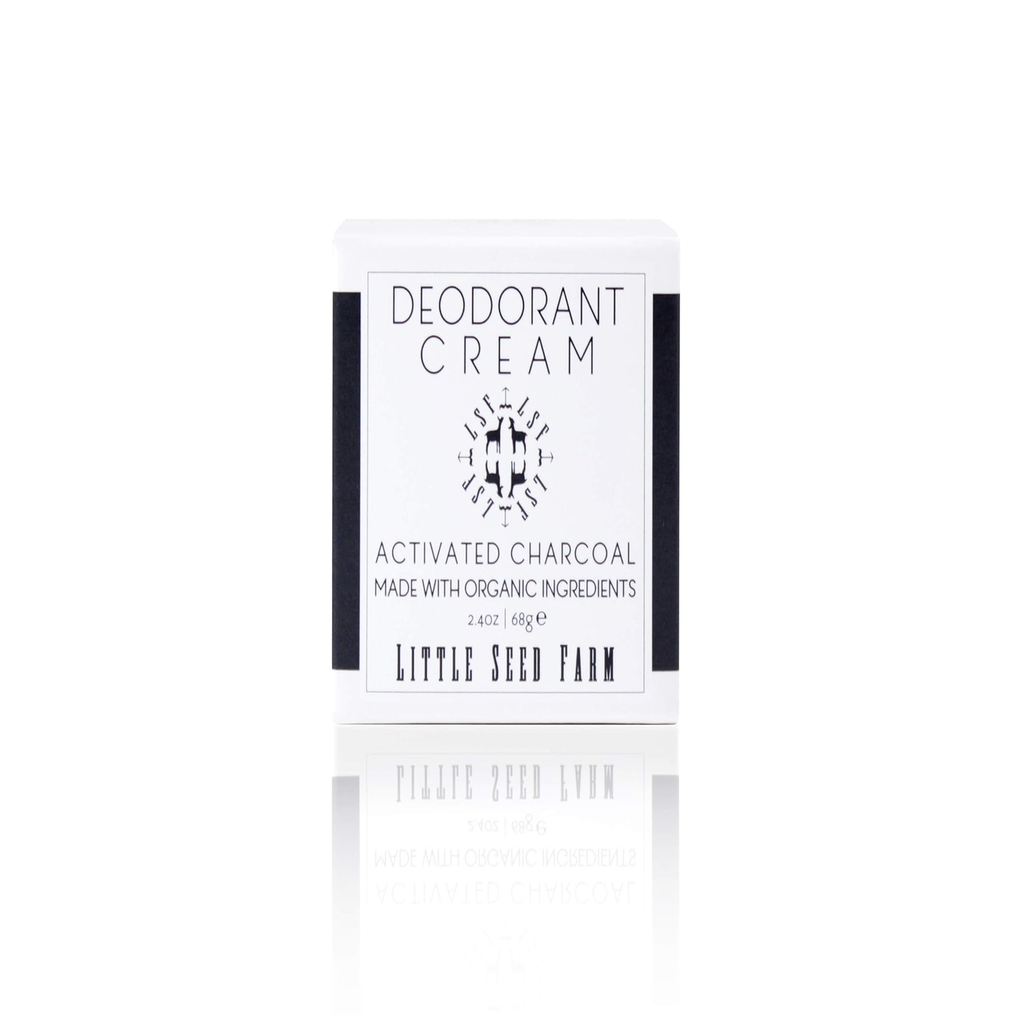 Little Seed Farm All Natural Deodorant Cream, Aluminum Free Deodorant for Women or Men, 2.4 Ounce - Activated Charcoal