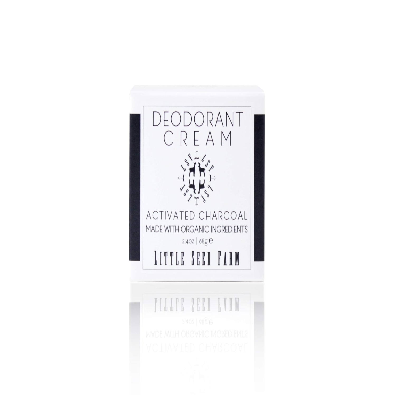Little Seed Farm All Natural Deodorant Cream, Aluminum Free Deodorant for Women or Men, 2.4 Ounce - Activated Charcoal