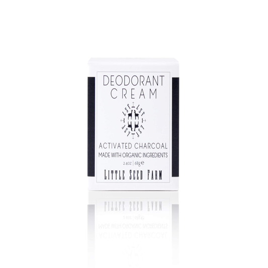 Little Seed Farm All Natural Deodorant Cream, Aluminum Free Deodorant for Women or Men, 2.4 Ounce - Activated Charcoal