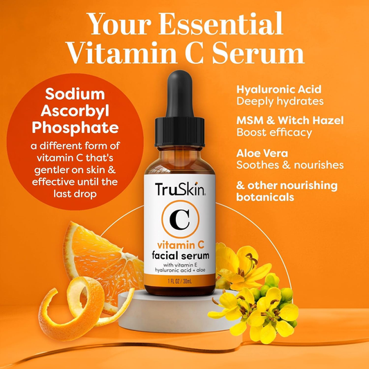 Vitamin C Serum for Face – anti Aging Face Serum with Vitamin C, Hyaluronic Acid, Vitamin E – Brightening Formula – Improve Appearance of Dark Spots, Tone, Fine Lines & Wrinkles, 1 Fl Oz