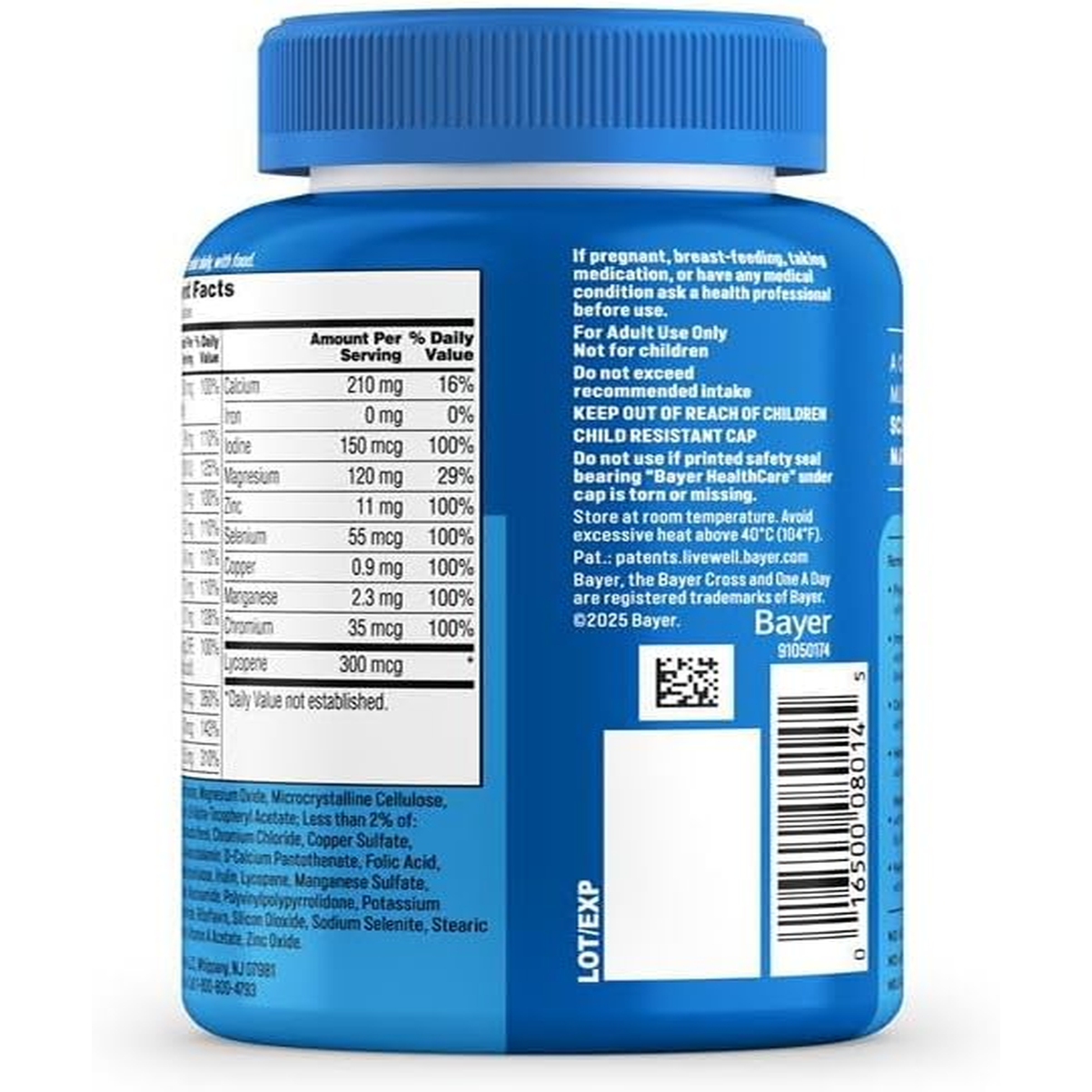 Multivitamin for Men - Daily Mens Multivitamins with Vitamin D, Zinc, Folic Acid, and B Vitamins, Physical Energy Support, 200 Ct 
