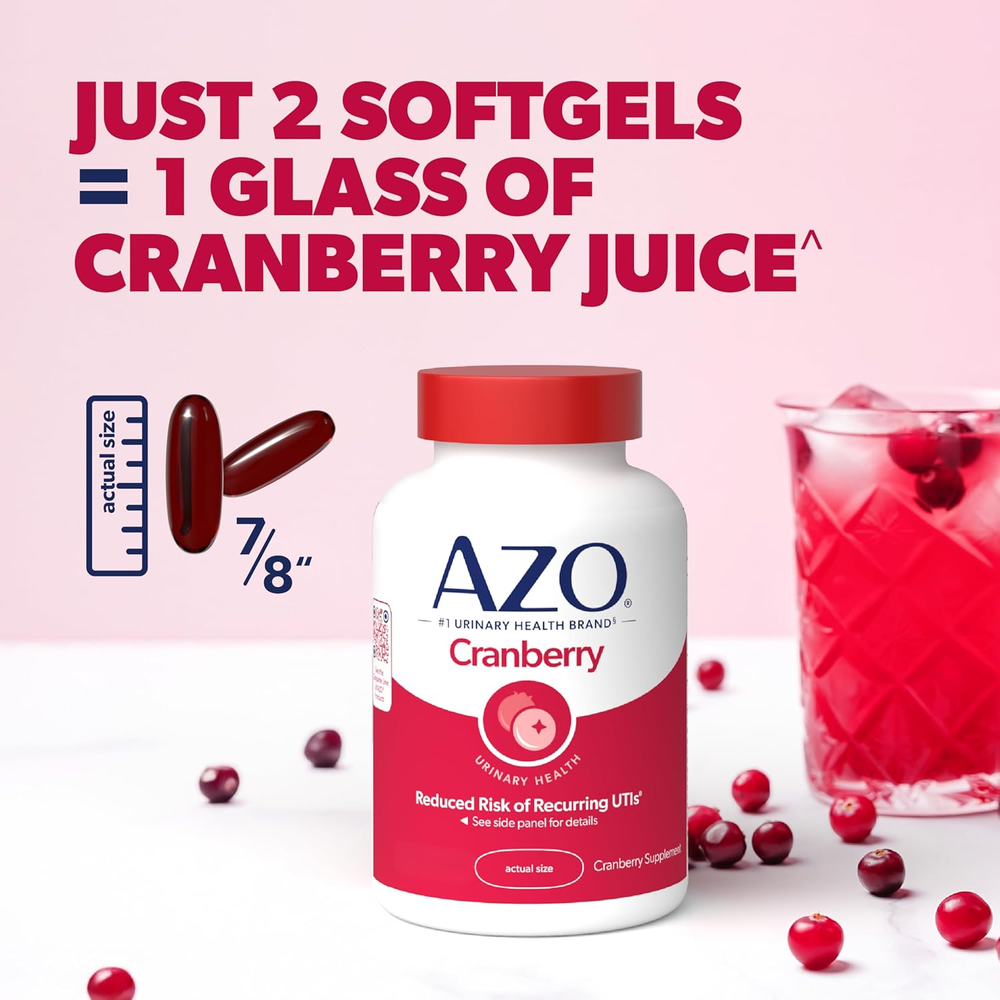 Cranberry Supplement, Made with Concentrated Whole Fruit Cranberry Powder to Help Cleanse and Protect the Urinary Tract*, Sugar Free Cranberry Pills, Non-Gmo, 100 Softgels