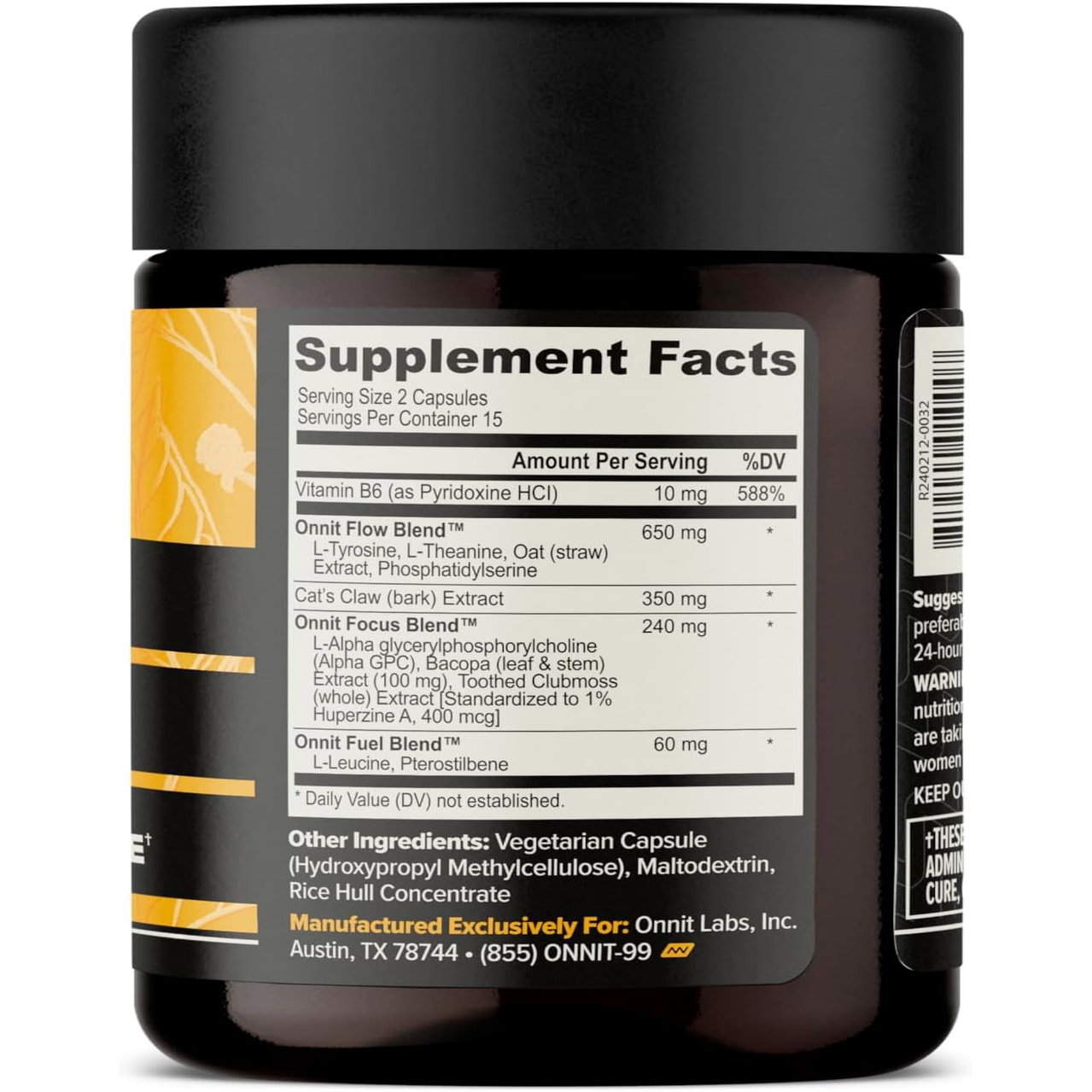 Alpha Brain Nootropic Brain Supplement for Men & Women | Memory, Mental Clarity & Cognitive Improvement | Focus Capsules with L-Theanine, Vitamin B6 & Phosphatidylserine (30 Count)