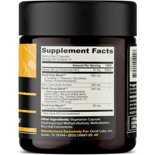 Alpha Brain Nootropic Brain Supplement for Men & Women | Memory, Mental Clarity & Cognitive Improvement | Focus Capsules with L-Theanine, Vitamin B6 & Phosphatidylserine (30 Count)