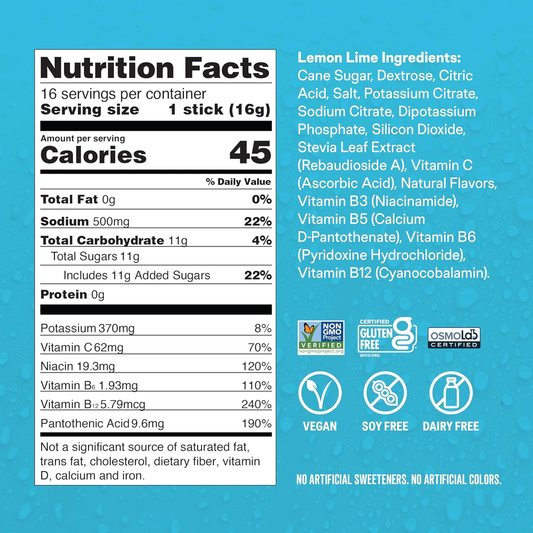 ® Hydration Multiplier - Lemon Lime | Electrolyte Powder Drink Mix | 1 Pack (16 Servings)