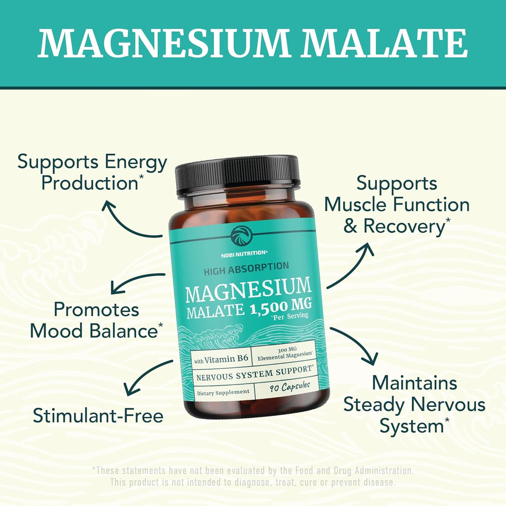 Magnesium malate supplement mood focus gluten free