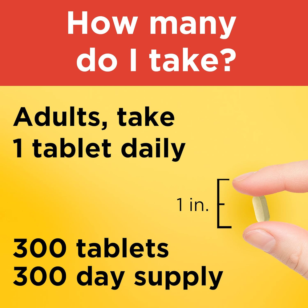 300 Tablets - Extra Strength Vitamin C 1000 Mg, Dietary Supplement for Immune Support, 300 Day Supply
