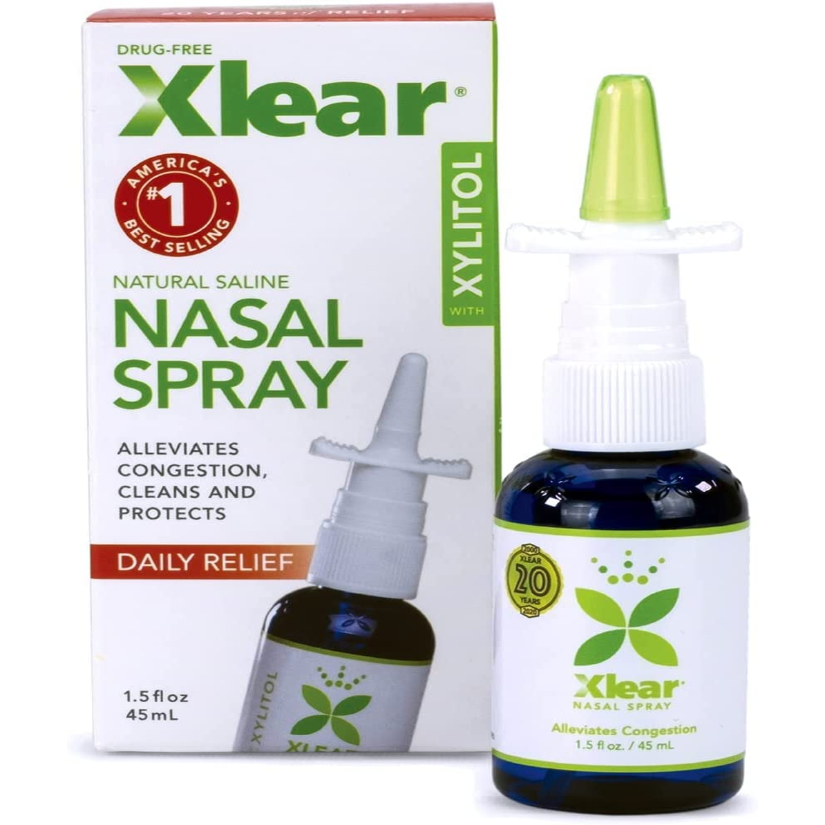 Natural Nasal Spray with Xylitol, 1.5 Fl Oz (Pack of 4)