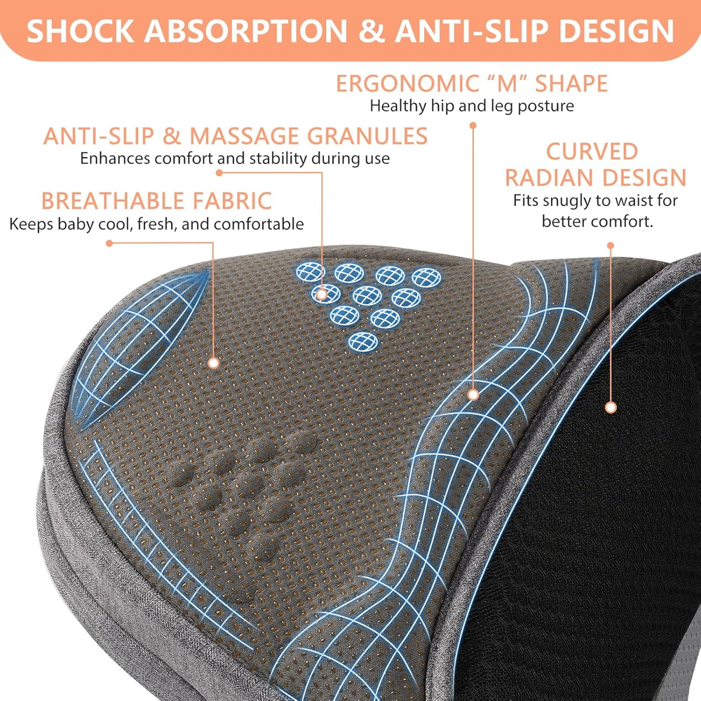 HKAI baby carrier hip seat multiple positions safe buckle