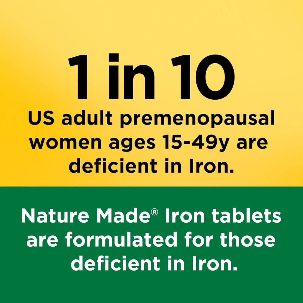 Iron 65 Mg (325 Mg Ferrous Sulfate) Tablets, Dietary Supplement for Red Blood Cell Support, 180 Tablets, 180 Day Supply