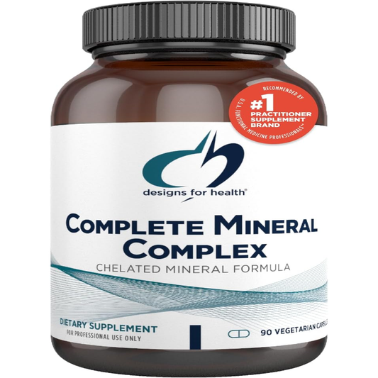 Complete Mineral Complex - Essential + Trace Minerals Supplement with Magnesium Malate, Chromium, Zinc + More - Iron-Free Multi Minerals Blend - Vegan + Gluten Free (90 Capsules)