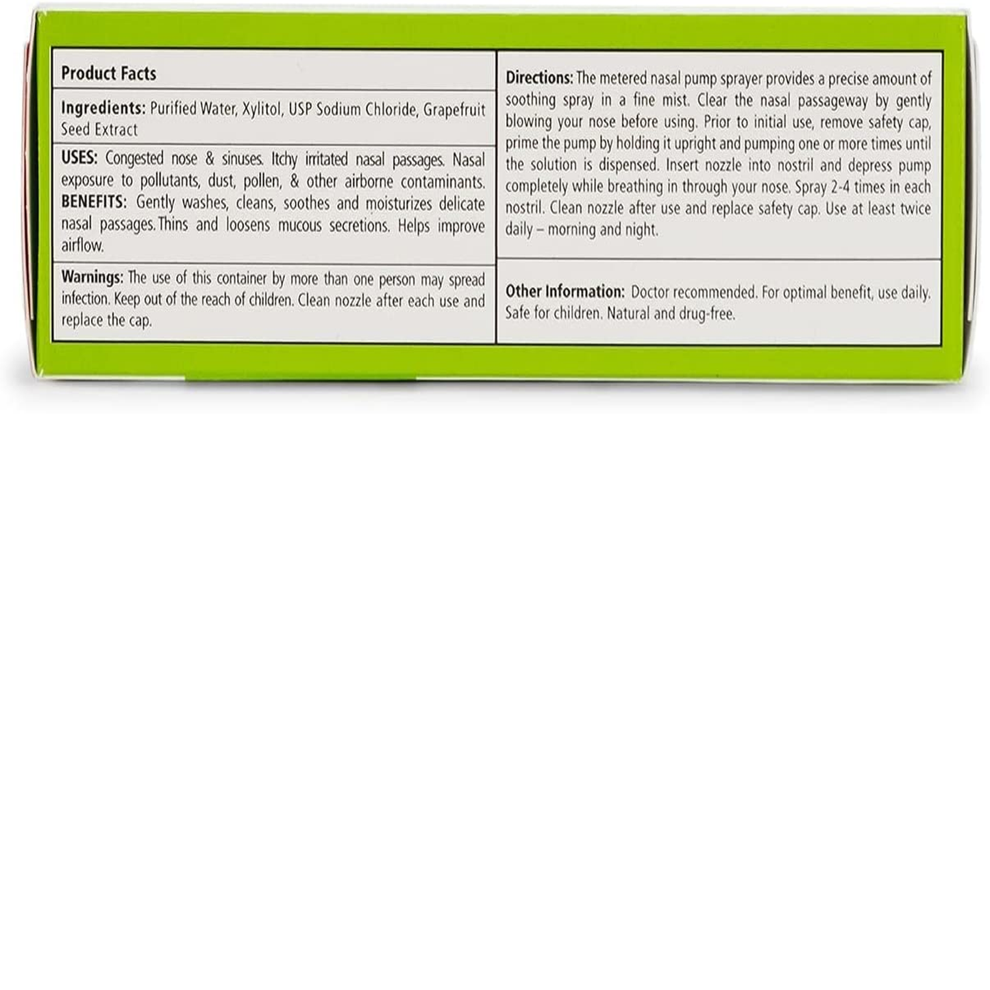 Natural Nasal Spray with Xylitol, 1.5 Fl Oz (Pack of 4)