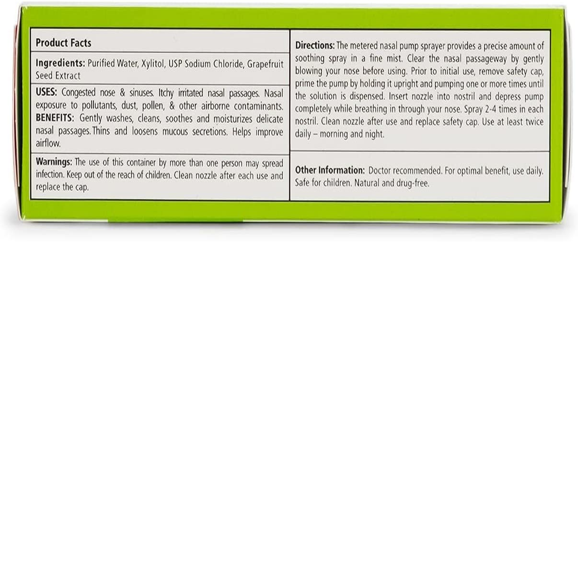 Natural Nasal Spray with Xylitol, 1.5 Fl Oz (Pack of 4)