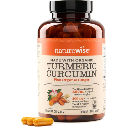 Curcumin Turmeric 2250Mg - 95% Curcuminoids & Bioperine Black Pepper Extract for Advanced Absorption - Daily Joint and Immune Health Support - Vegan, Non-Gmo, 180 Count[60-Day Supply]