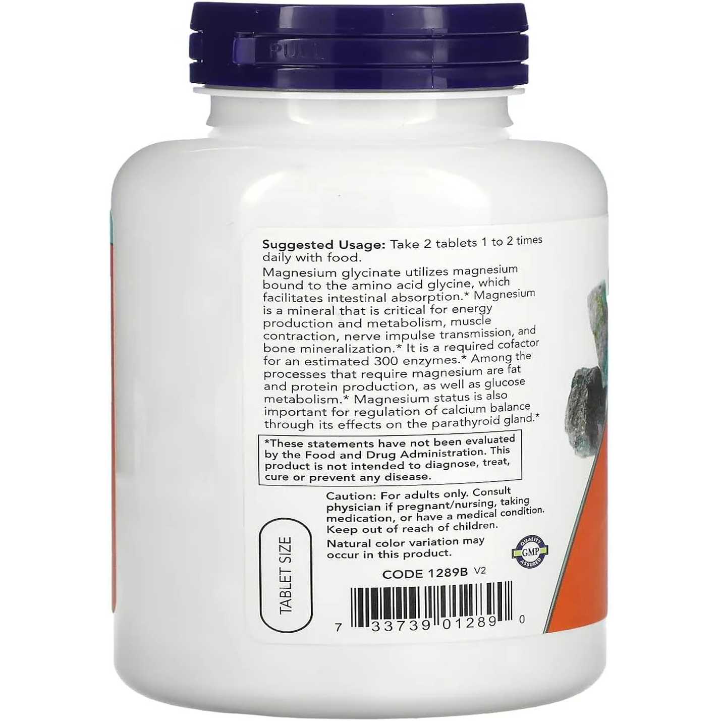 NOW - Magnesium Glycinate 100 Mg, Nervous System Support, 180 Tablets