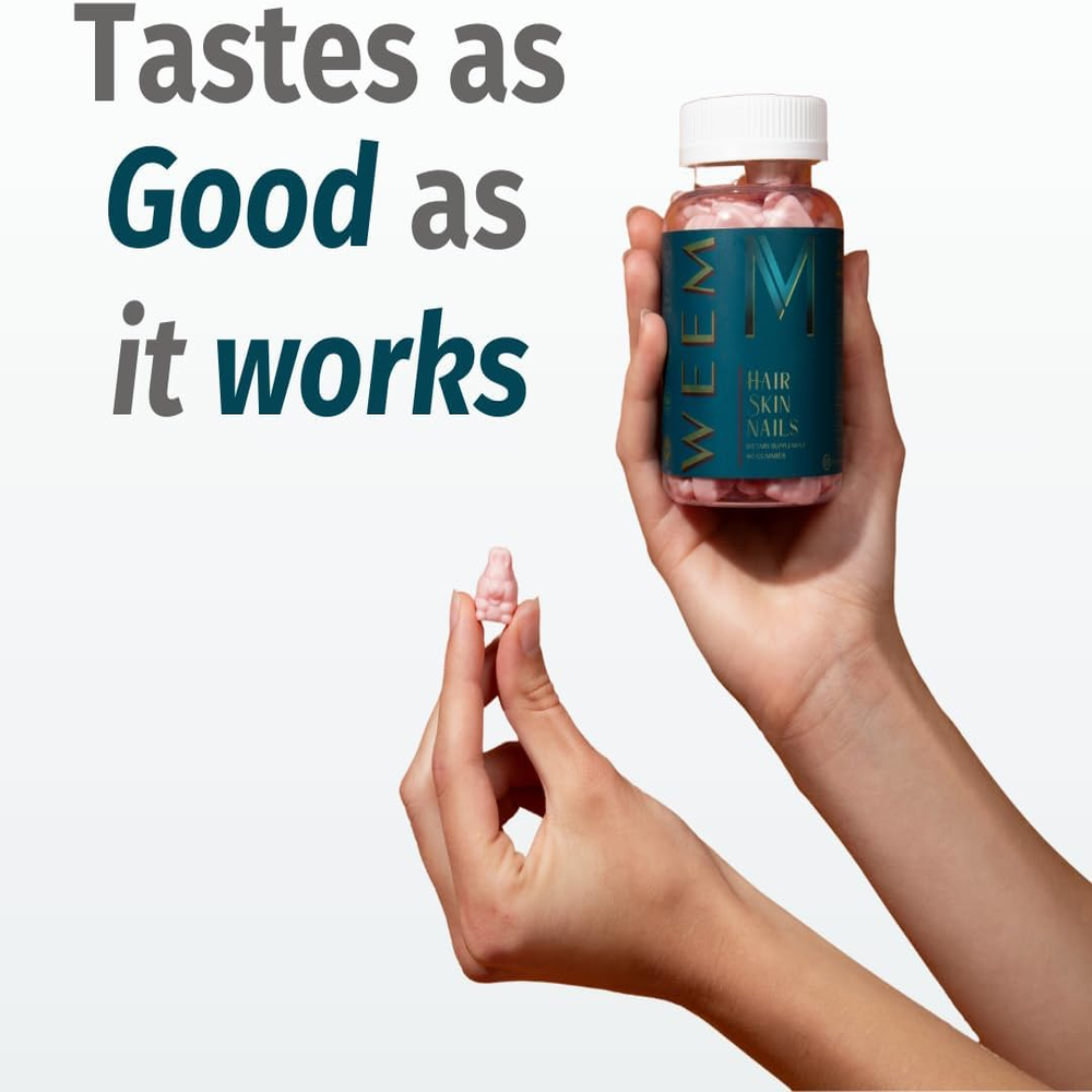 Hair Skin and Nails Gummies - Vegan Biotin Vitamins for Women & Men Supports Faster Hair Growth, Stronger Nails, Healthy Skin