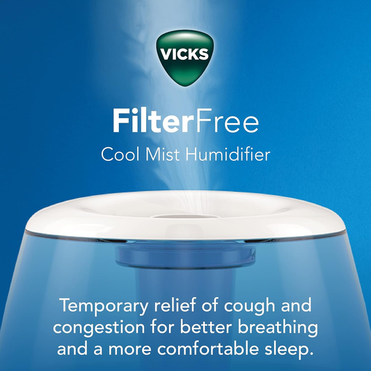 Filter-Free Ultrasonic Humidifier. #1 Brand Recommended by Pediatricians*. 1.2 Gal Ultrasonic Cool Mist Humidifier for Medium to Large Bedrooms, Kids Rooms, and More. Use with  Vapopads.