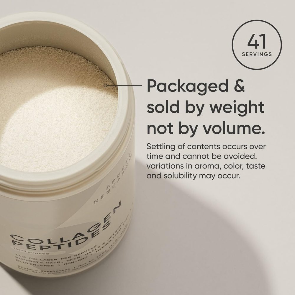 Collagen Peptides for Women & Men, Unflavored, 16 Oz., Hydrolyzed Type 1 & 3 Collagen Powder Protein Supplement for Healthy Skin, Nails, Bones & Joints