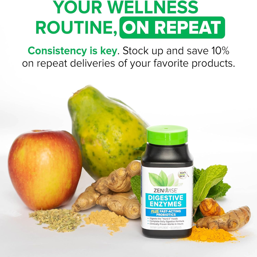 Digestive Enzymes for Gut Health & Bloating Relief - Multi Enzymes Digestion Supplement with Probiotics, Bromelain & Papaya for Digestive Health Support - Men & Women - 100 Count
