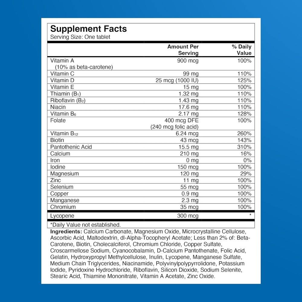 Multivitamin for Men - Daily Mens Multivitamins with Vitamin D, Zinc, Folic Acid, and B Vitamins, Physical Energy Support, 200 Ct 