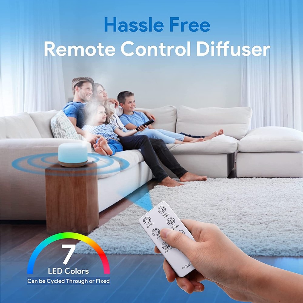  Ultrasonic Aromatherapy Humidifier with Remote Control
