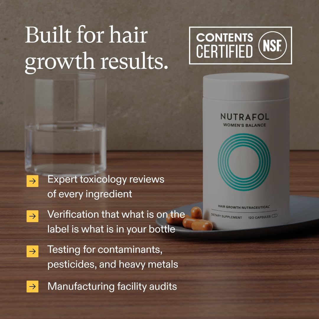 Women'S Balance Hair Growth Supplements, Ages 45 and Up, Clinically Proven for Visibly Thicker Hair and Scalp Coverage, Dermatologist Recommended - 1 Month Supply