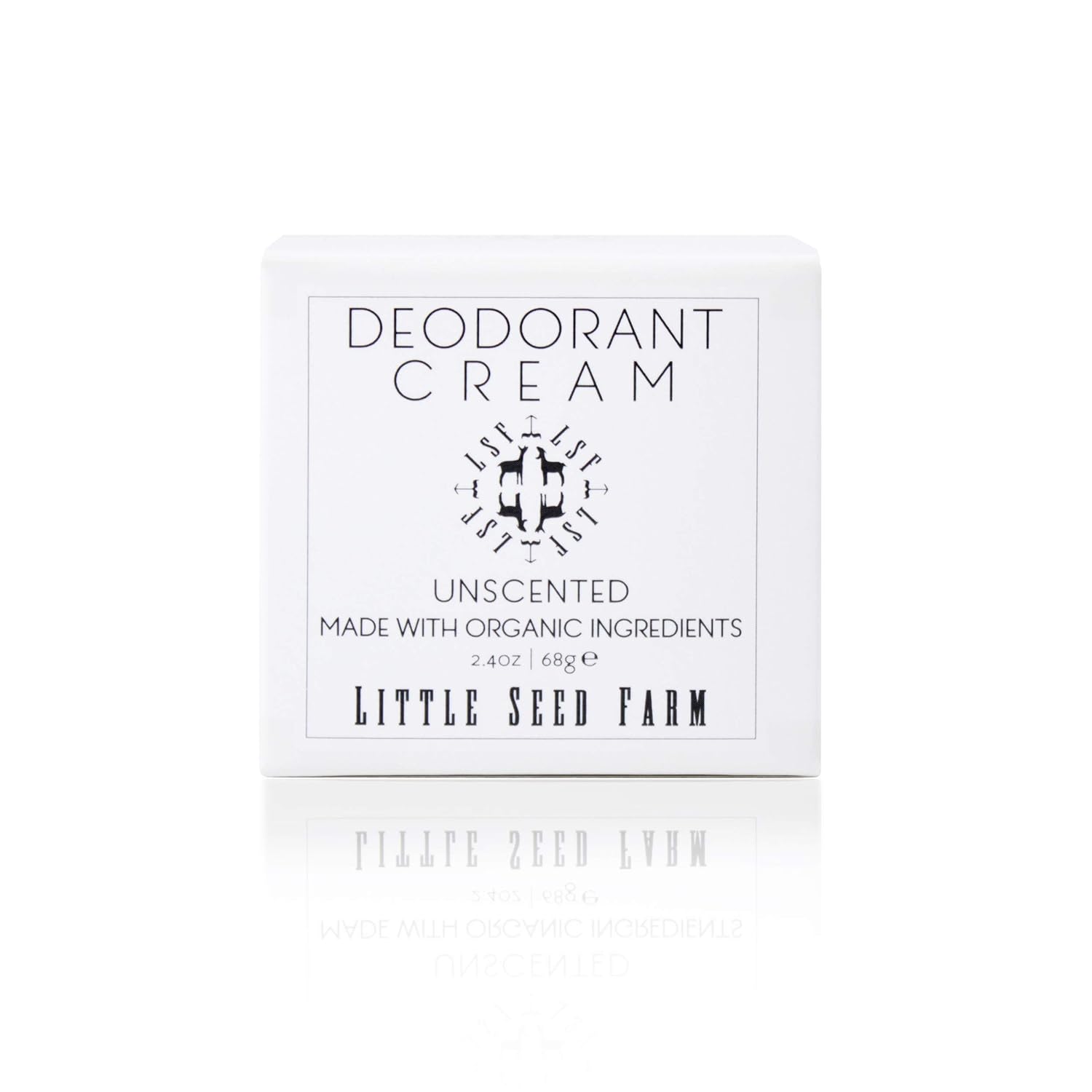 Little Seed Farm All Natural Deodorant Cream, Aluminum Free Deodorant for Women or Men, 2.4 Ounce - Activated Charcoal