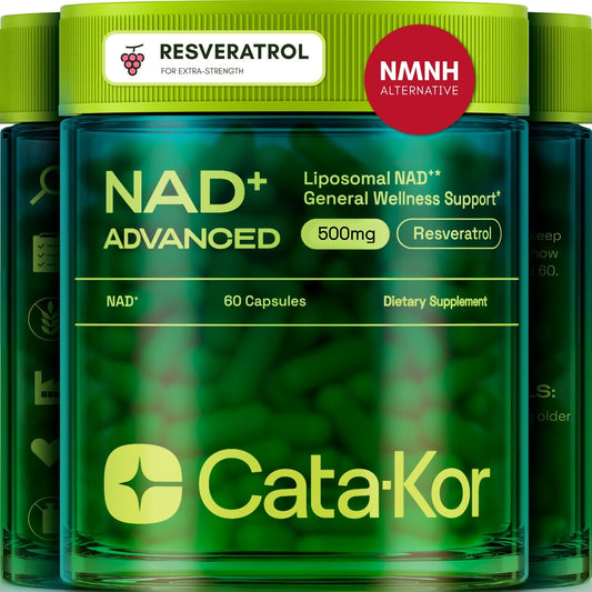 NMNH Supplement Alternative – Liposomal Advanced  NAD+ Resveratrol – 30-Day Supply – Third-Party Tested – 60 Capsules