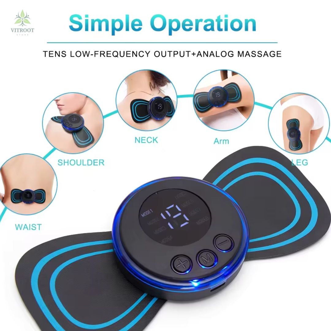 EMS stimulation device used on arm - neck - shoulder - waist -  leg for muscle recovery and stress relief - Vitroot