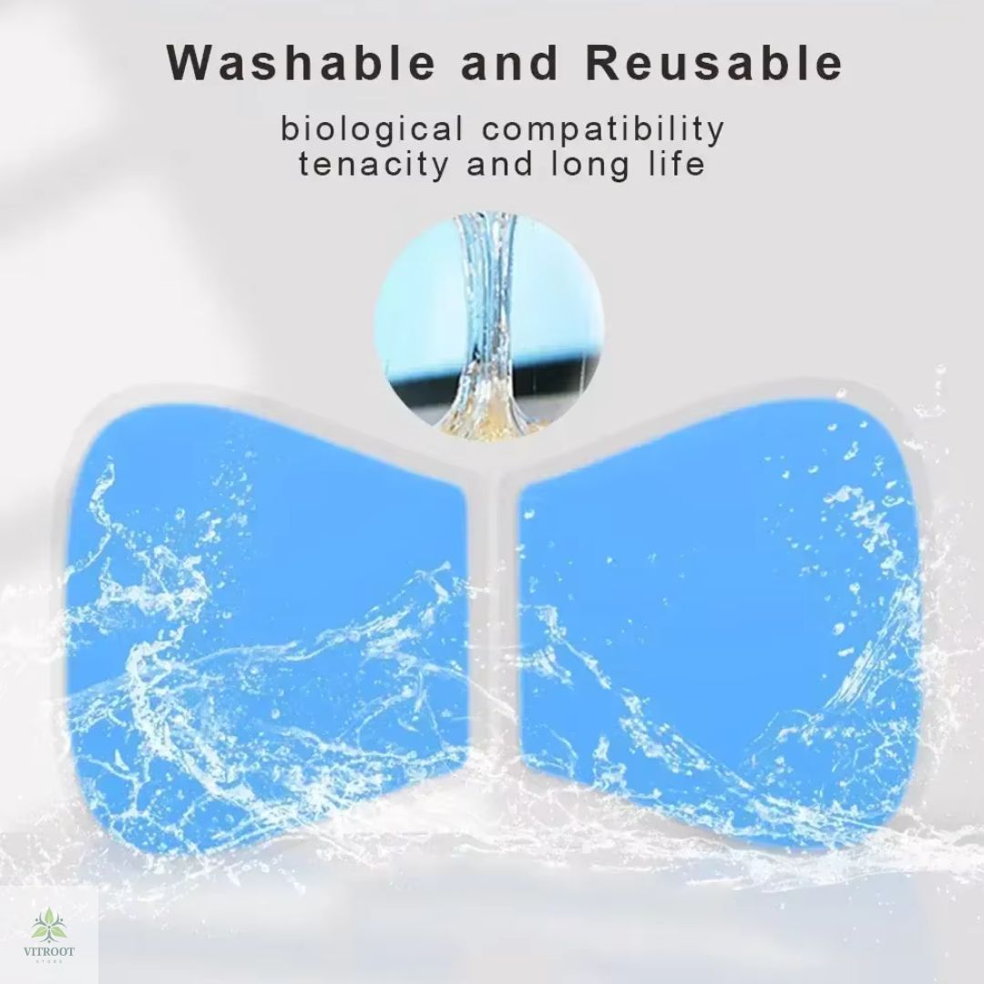 Reusable and washable hydrogel patches for hygienic neck massage - Vitroot ZenPulse