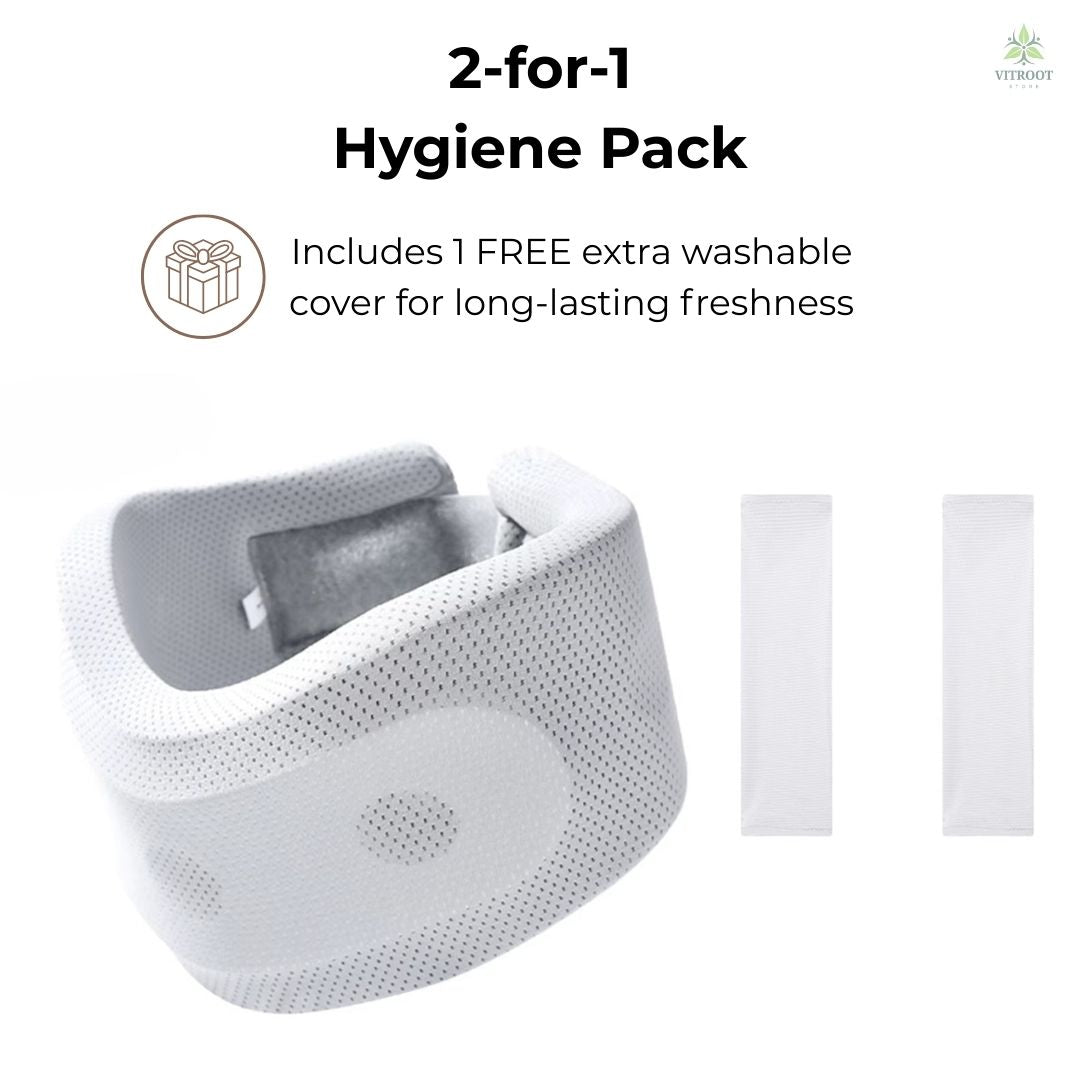 Vitroot™ Hygiene Pack 2-for-1: Includes one orthopedic neck brace and a free extra washable replacement cover.