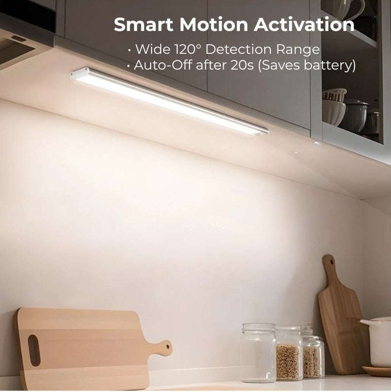Vitroot™ MotionGlow XL: 20" Ultra-Slim Wireless LED Bar (Silver Edition)