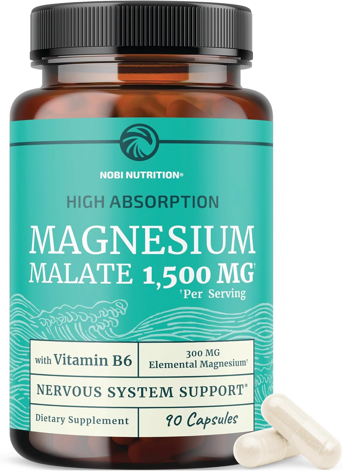 Magnesium Malate 1500mg high absorption supplement Nobi Nutrition
